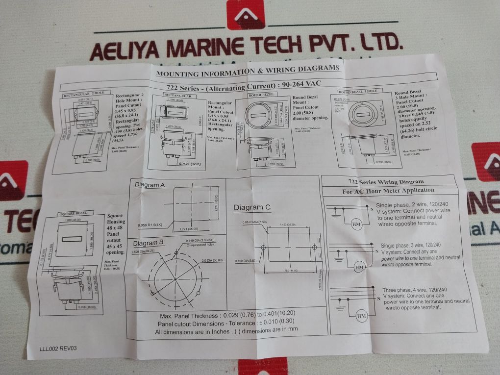 Redington 722-0001 Hour Meter 50/60 Hz
