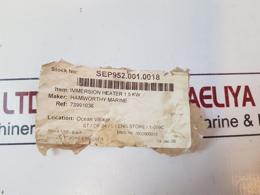 Redring Electric Immersion Heater 1.5 Kw
