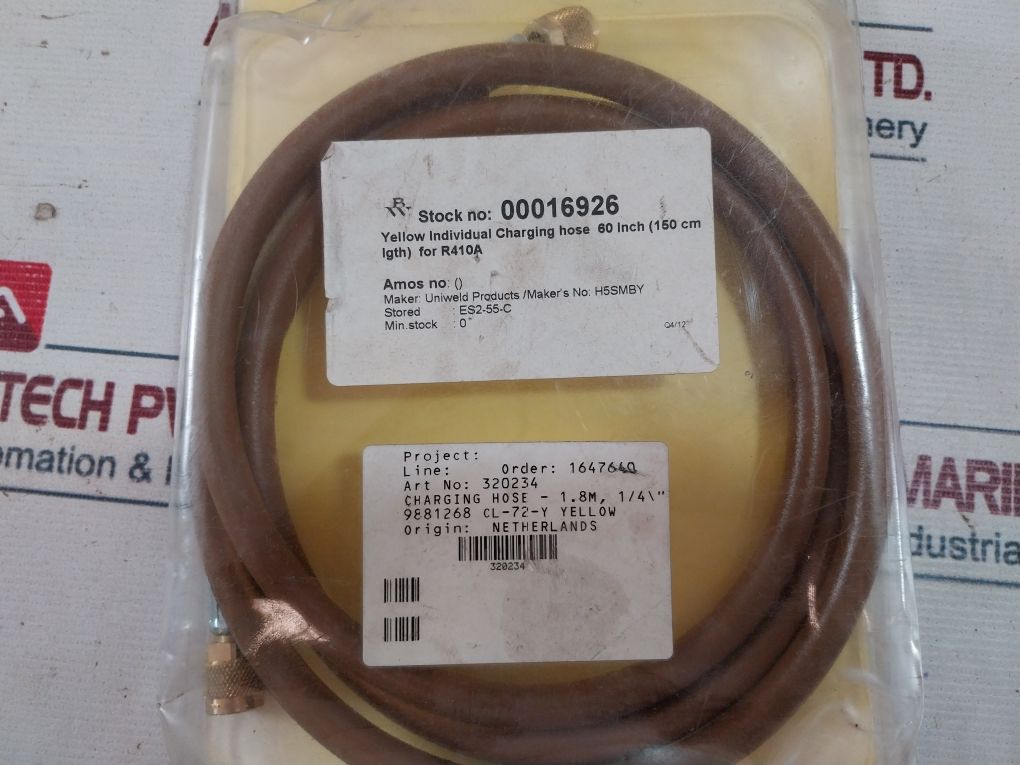 Refco Cl-72-y Charging Hose 1/4"Sae, 72”