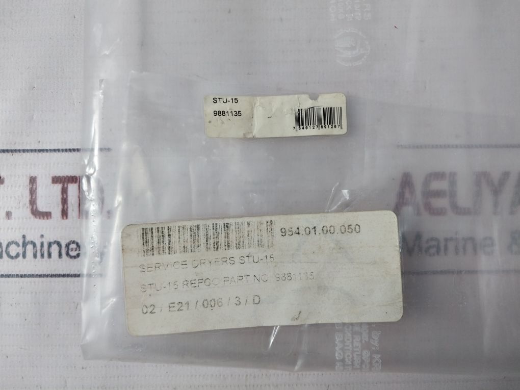Refco Stu-15 Service Dryers 954.01.00.050, 9881135