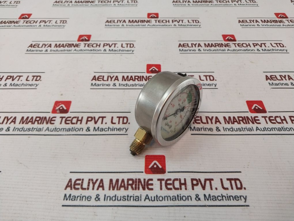 Reintjes En 837-1 Pressure Gauge 0-580 Psi 0-40 Bar