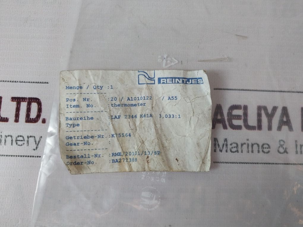 Reintjes Laf 2346 K41A 3,033:1 Thermometer