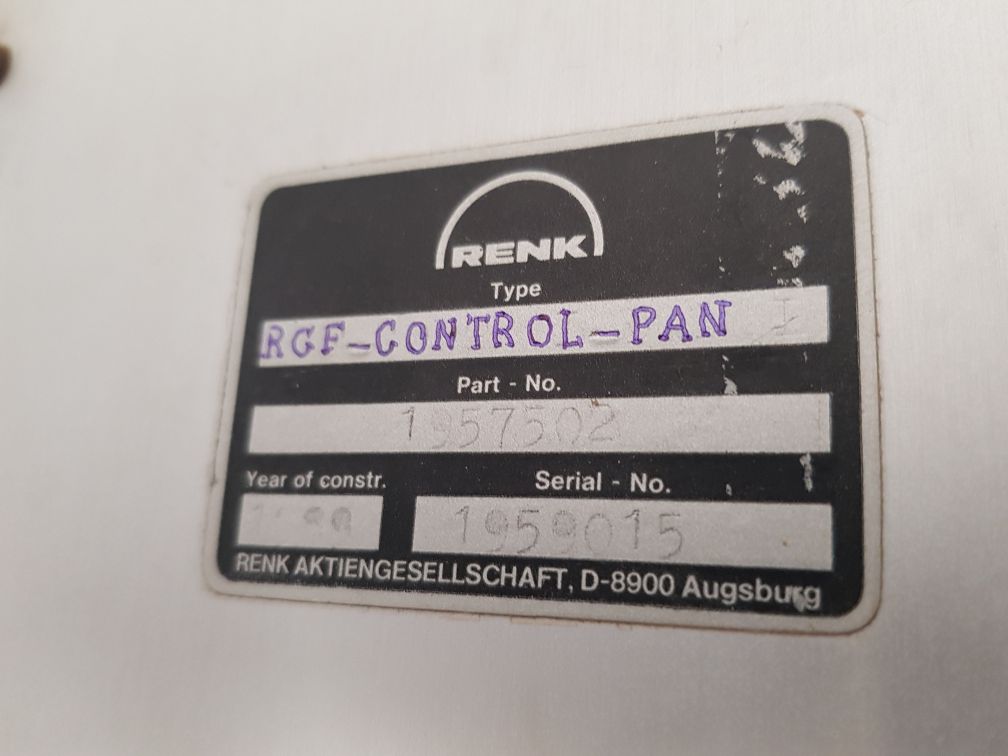 Renk Tacke Rgf-control-pan Shaft Generator 1957502