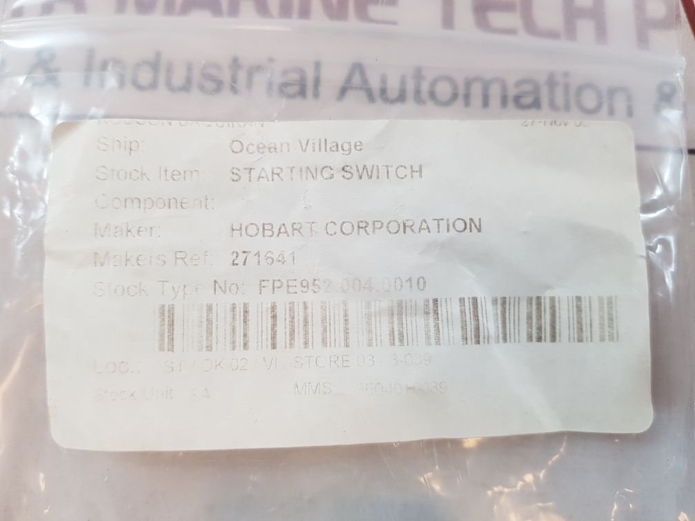 Rexnord 4.782.278 Starting Switch Set 4.786.850