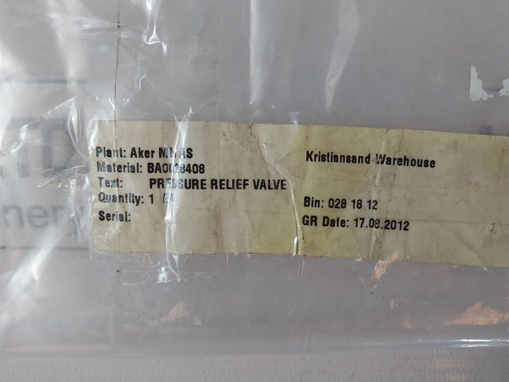 Rexroth 051202030320000 Oil Control Pressure Relief Valve 