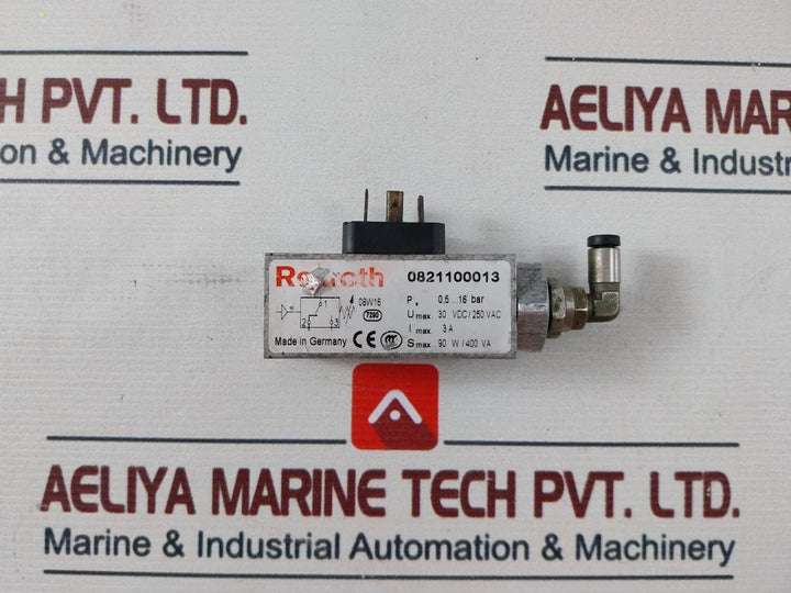 Rexroth 0821100013 Pressure Switch 3A 0.5-16 Bar