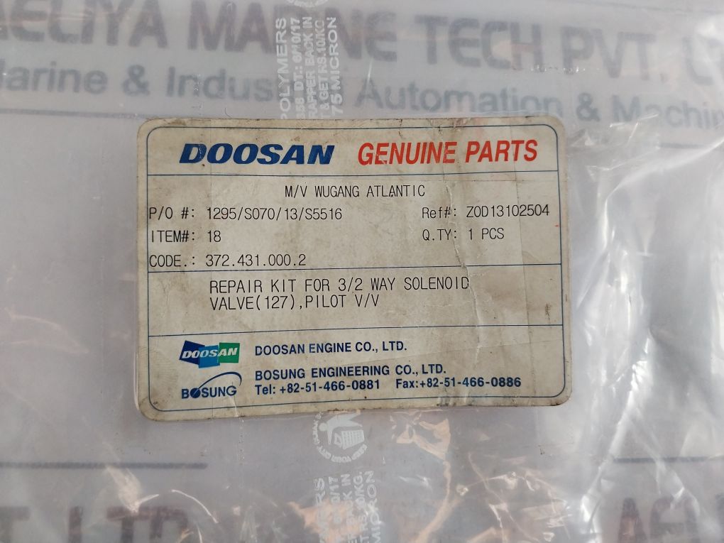 Rexroth 372.431.000.2 3/2 Way Solenoid Valve Repair Kit 13W50