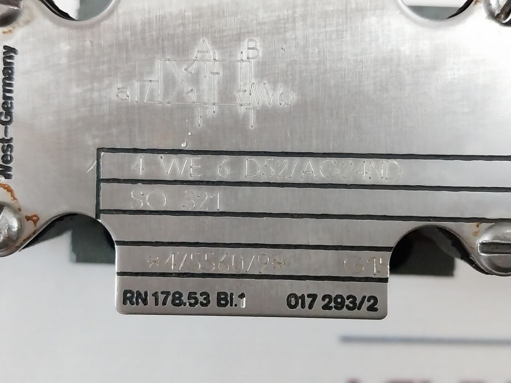 Rexroth 4We 6 D52/Ag24Nd Solenoid Operated Directional Valve