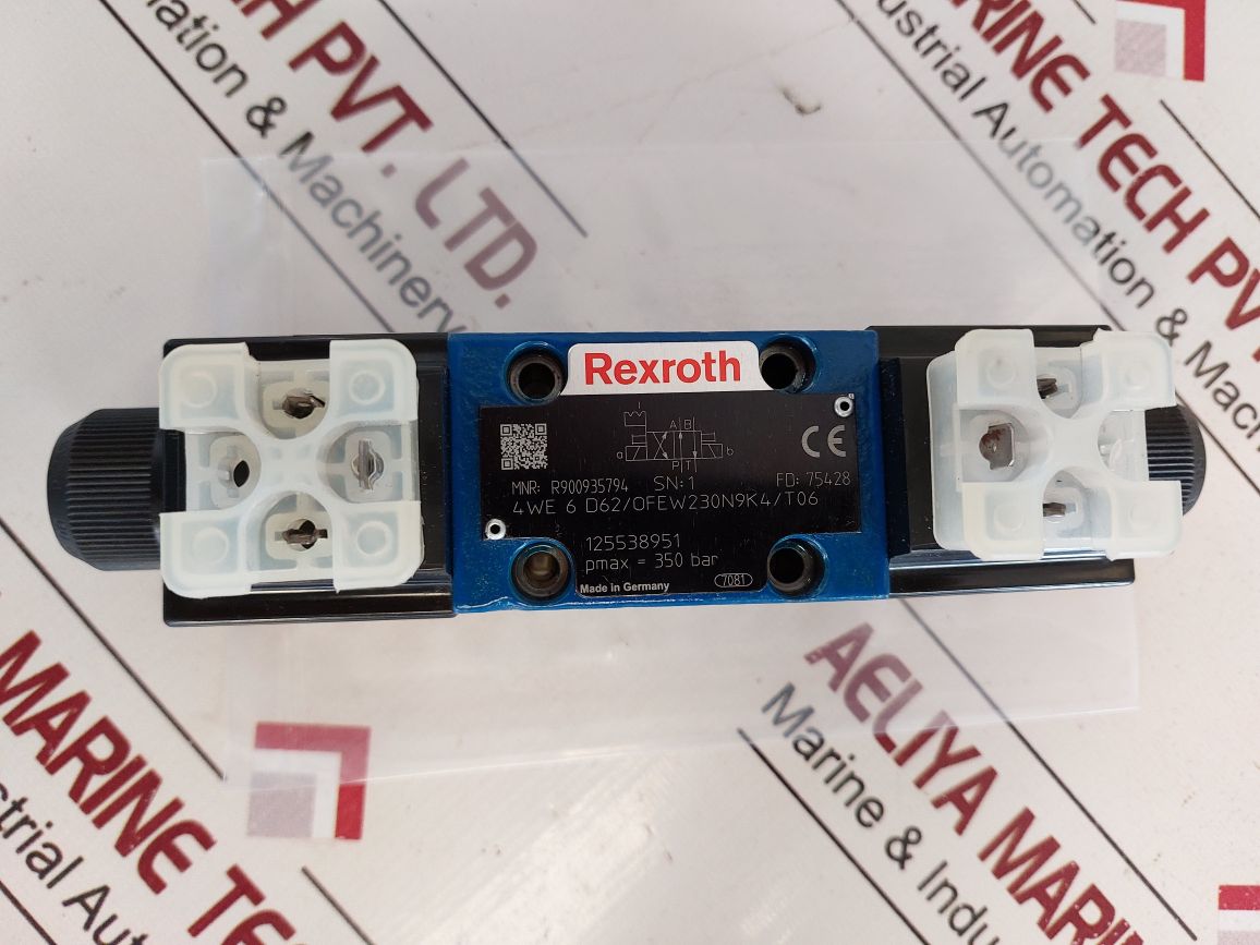 Rexroth 4We 6 D62/Offw230N9K4/T06 Solenoid Valve 350 Bar R900935794