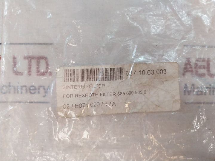 Rexroth 885 600 505 0 Sintered Filter