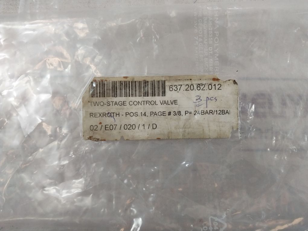 Rexroth Db3U 20 D2-53/100Y6Eg24N9K4 Two-stage Control Valve