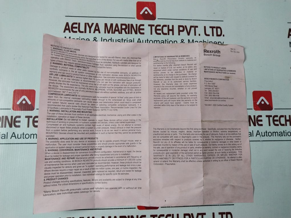 Rexroth R431002808 Controlair Valve H-2-ex