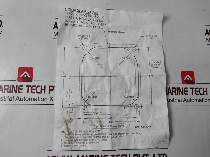 Rexroth R431002808 Controlair Valve H-2-ex