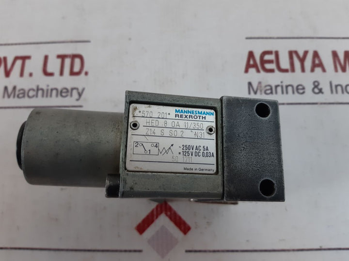 Rexroth Mannesmann Hed 8 0A 11/350 Pressure Switch 570 201