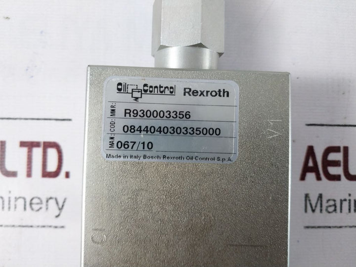 Rexroth R930003356 Hydraulic Valve 084404030335000