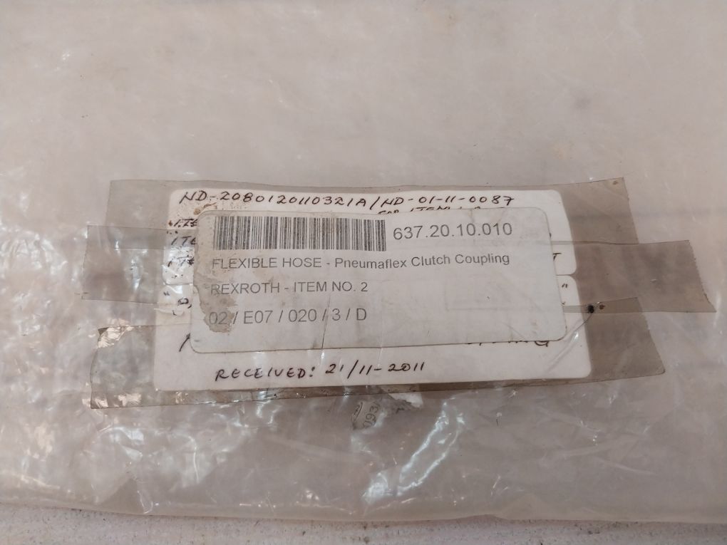 Rexroth R08 11 B93 Flexible Hose For Pneumaflex Clutch Coupling