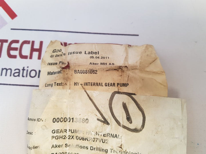 Rexroth R900972378 Gear Pump Pgh2-22005Rr07Vu2