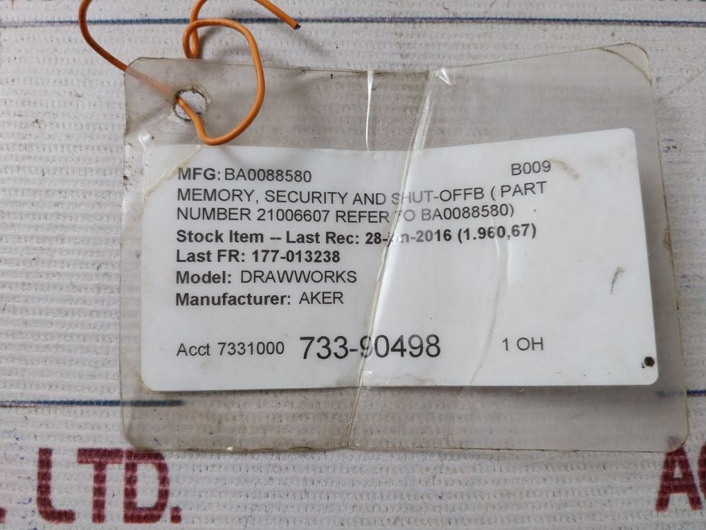 Rexroth R901333524 Memory Security And Shut-off Block