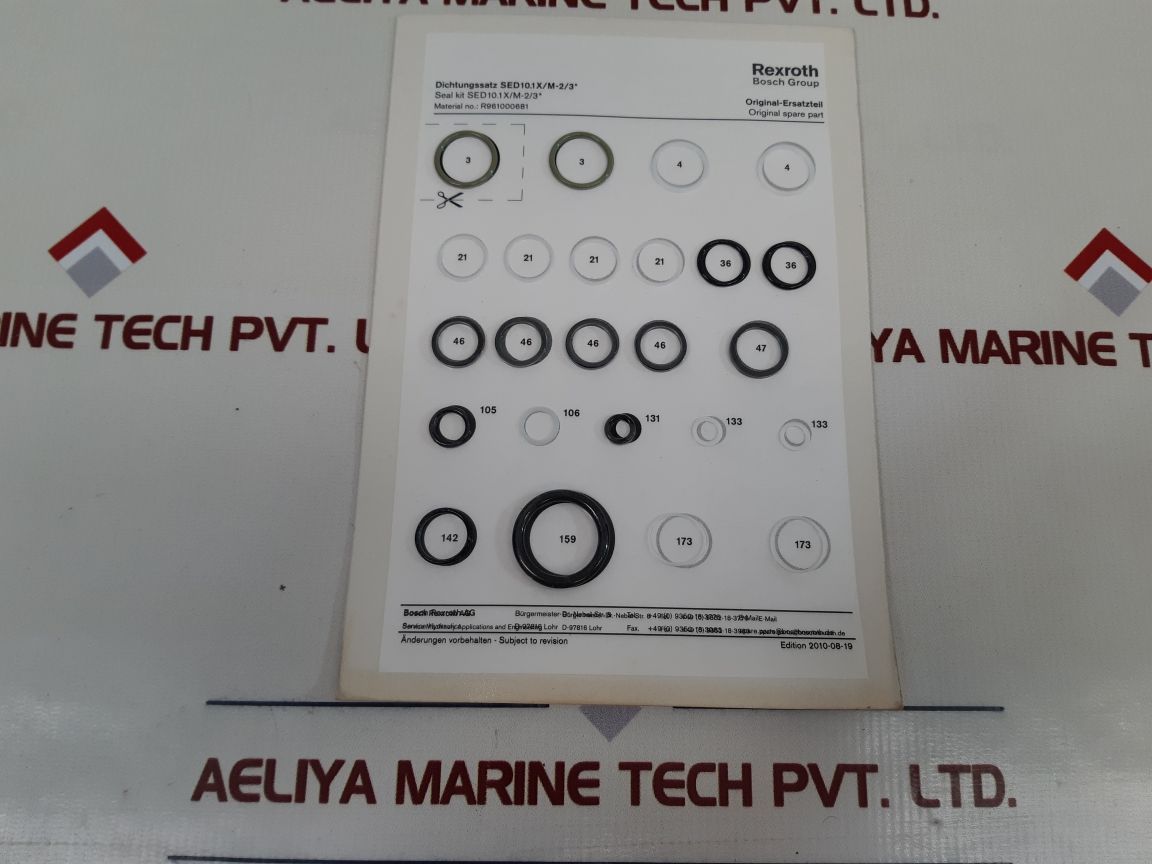 Rexroth R961000681 Hydraulic Valve Seal Kits