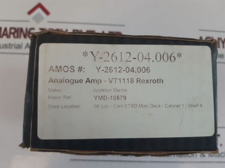Rexroth Vt11118-10 Analog Amplifier Module 24V Dc