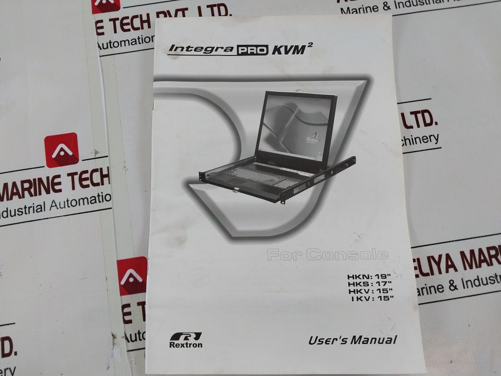 Rextron Integra Pro Kvm2 Lcd Console Drawer With Keyboard,Touchpad And Adapter