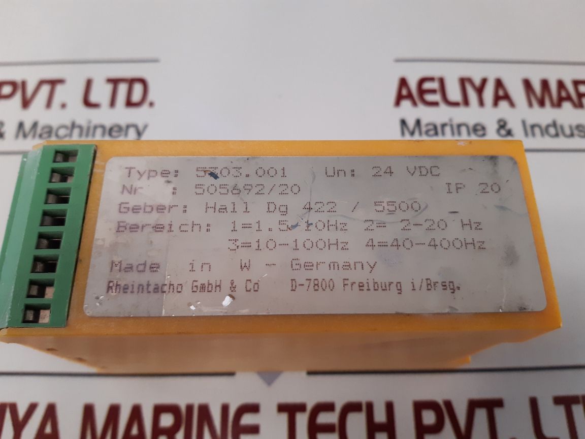 Rheintacho 5303.001 Speed Relay 24Vdc / 505692/20