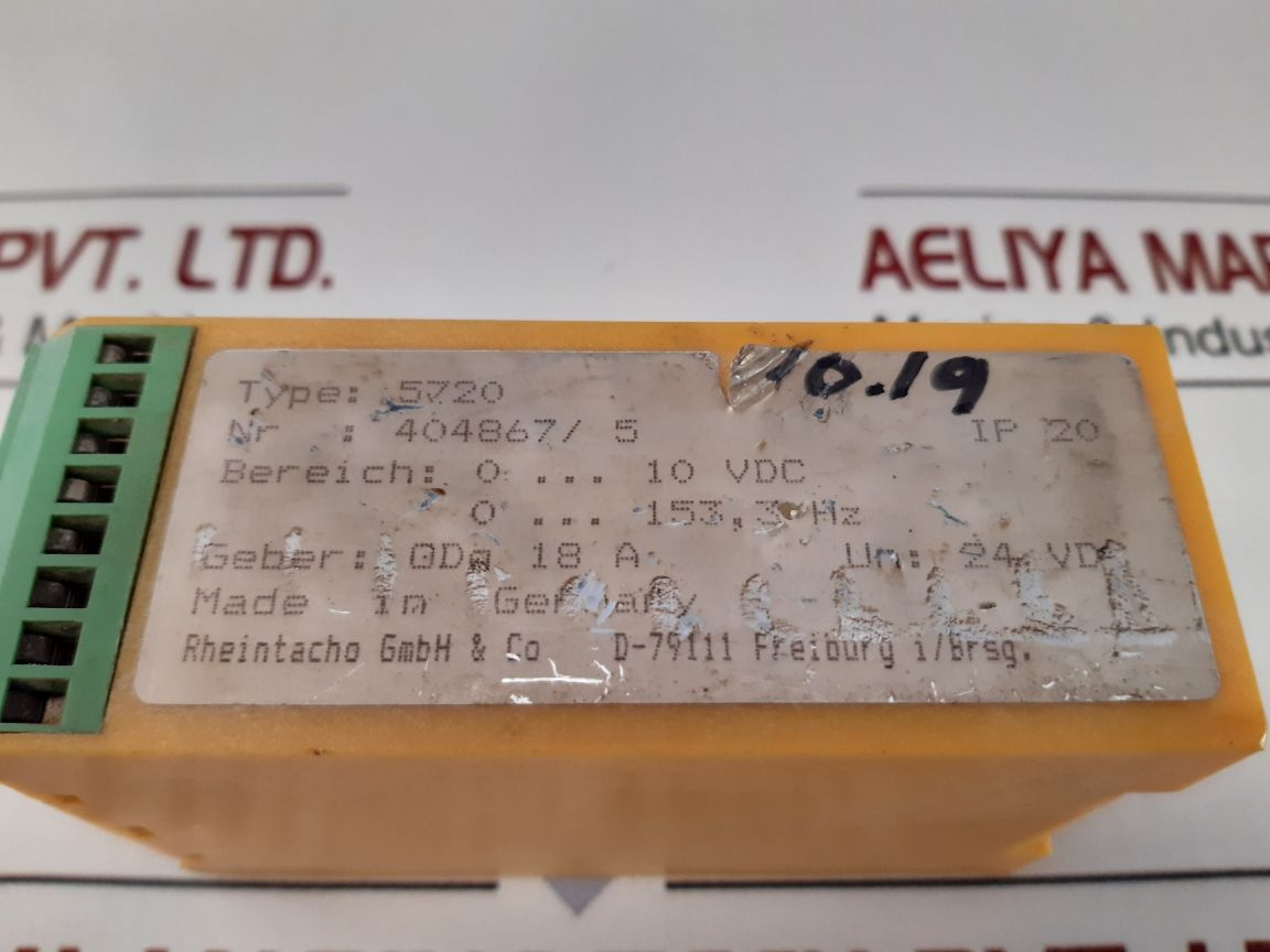 Rheintacho 5720 Frequency-voltage Converter 24V Dc