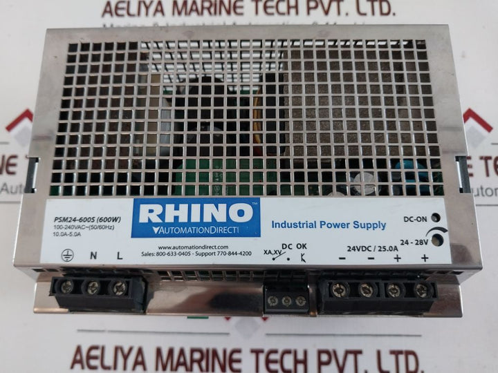 Rhino Psm24-600S (600W) Industrial Power Supply 24Vdc/25.0A