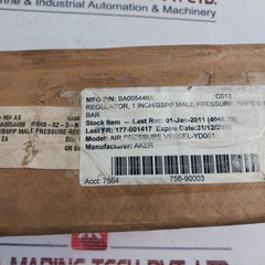 Rhps Rshb8-02-3-nnk-a Pressure Regulator 1” Bsp