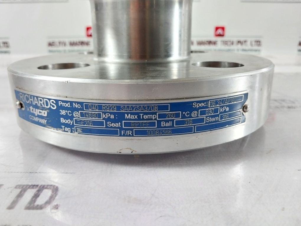 Richards 040 R929 Saa2Sa3/08 Ball Valve Dn 40