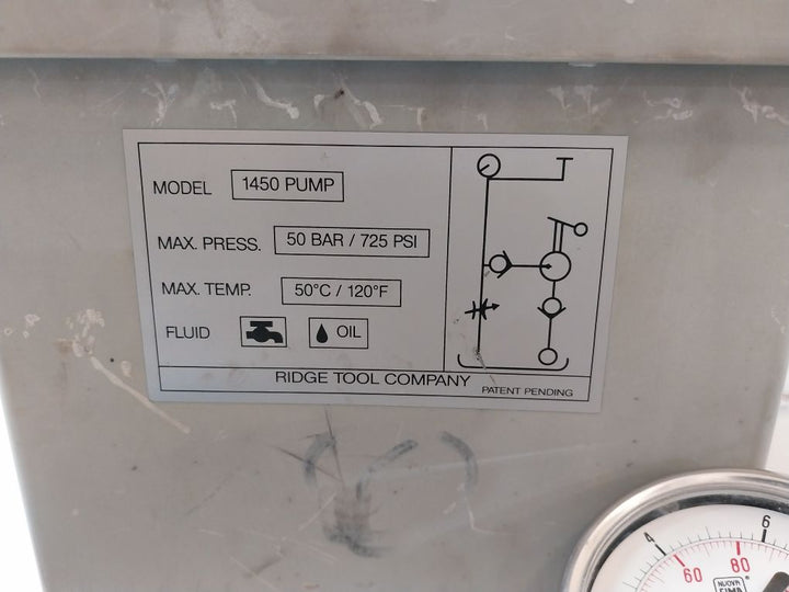 Ridgid 1450 Pump Pressure Test Pump