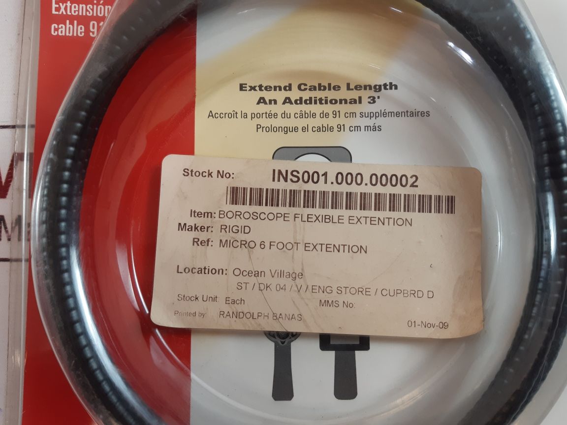 Ridgid 31128 Boroscope Flexible Extention Cable
