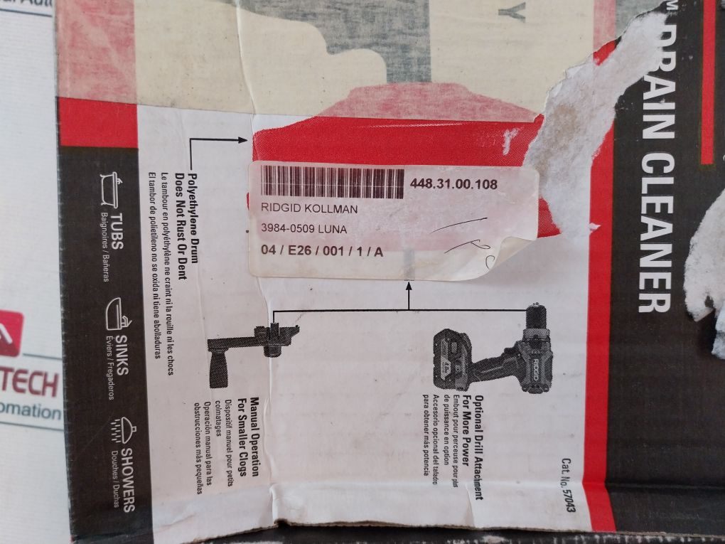 Ridgid 57043 Power Spin+Drain Cleaner 