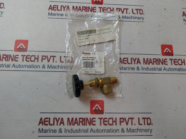 Ridgid 58002 Needle Valve With Knob 1450