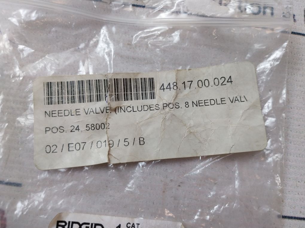 Ridgid 58002 Needle Valve With Knob 1450