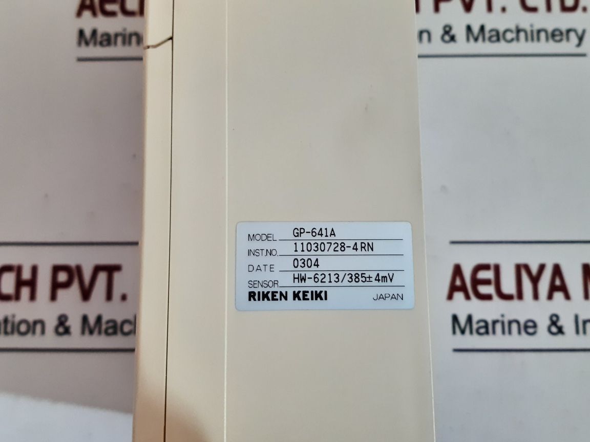 Riken Keiki Gp-641A Combustible Gas Monitor