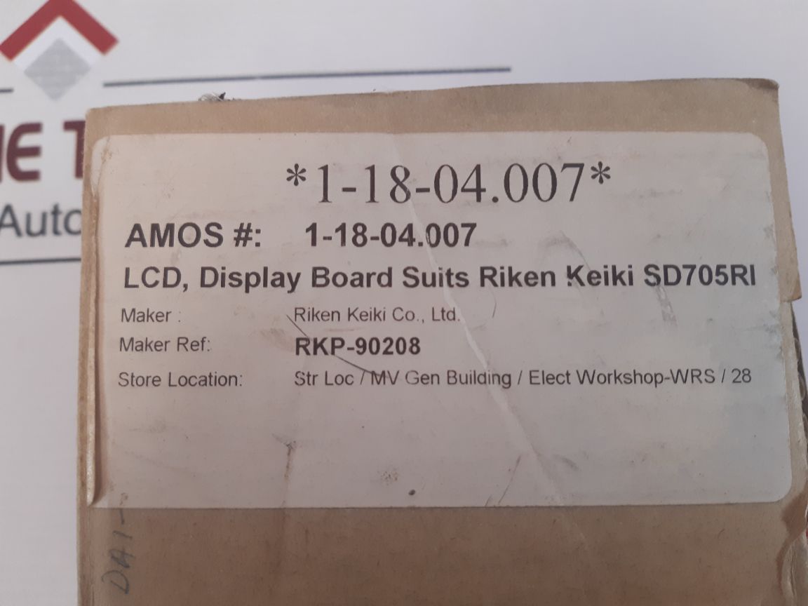 Riken Keiki Rkp-90208 Lcd Back Panel Display Board Mdk311V-0
