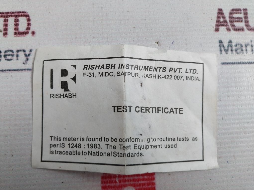 Rishabh Eq72 Ammeter 0-10/ 20A