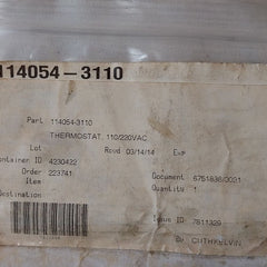 Rittal Sk3110000 Temperature Regulator Thermostat 114054-3110 Rev F
