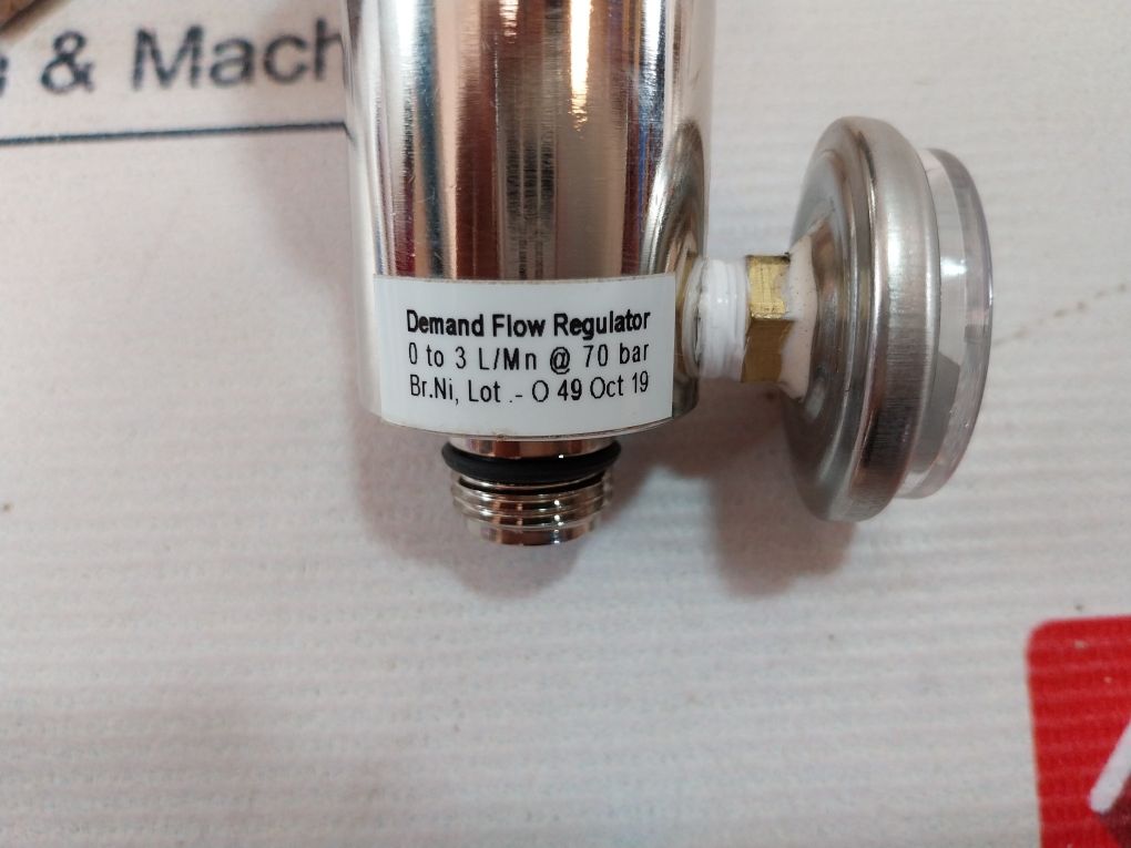 Rk Instruments 0 To 3 L/Mn @ 70 Bar Demand Flow Regulator-brass