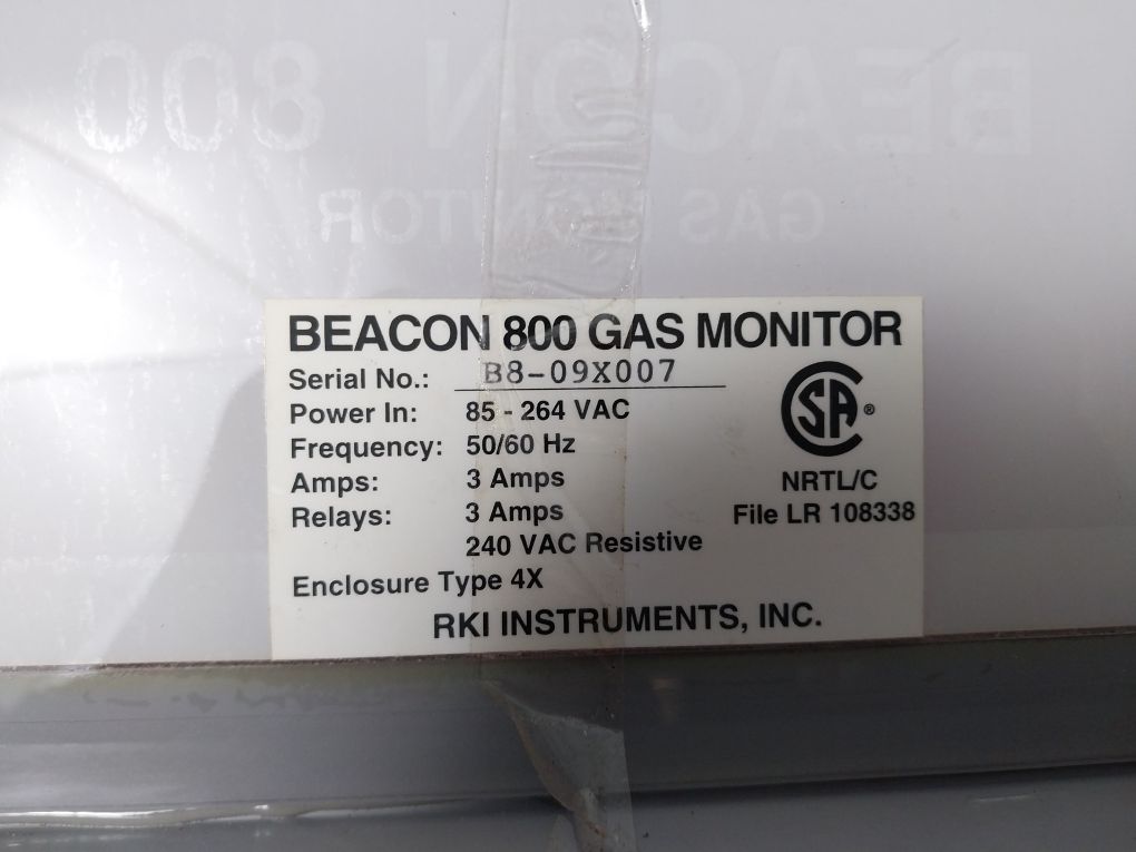 Rki Instruments Beacon 800 8-channel Oxygen Gas Monitor Controller