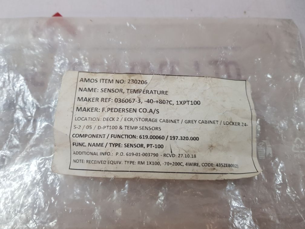 Rm 1X100 Temperature Sensor
