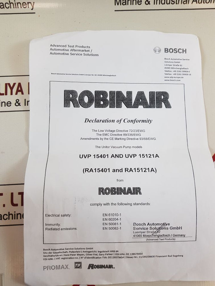 Robinair 15121A High Performance Vacuum Pump C55Jxhkz-4106