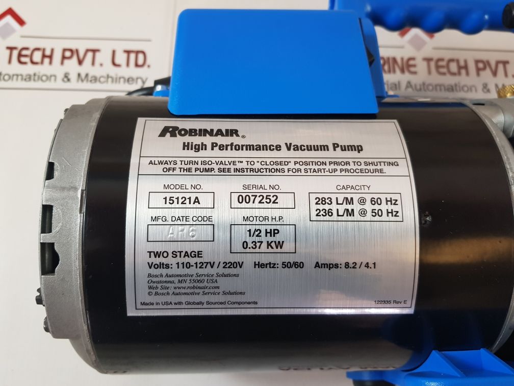 Robinair 15121A High Performance Vacuum Pump C55Jxhkz-4106
