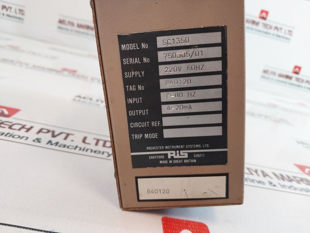 Rochester Instrument Systems Sc1350 Frequency Transmitter 220V 60Hz