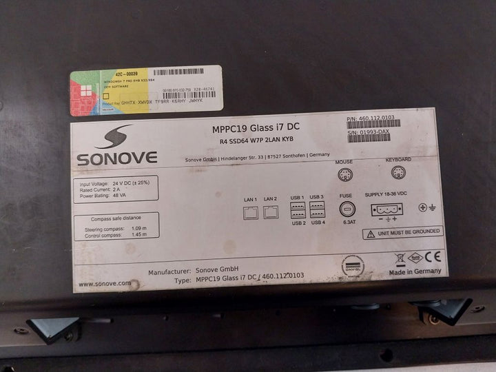 Rockson Automation Sonove Gmbh Mppc19 Glass I7 Dc Computer System 460.112.0103
