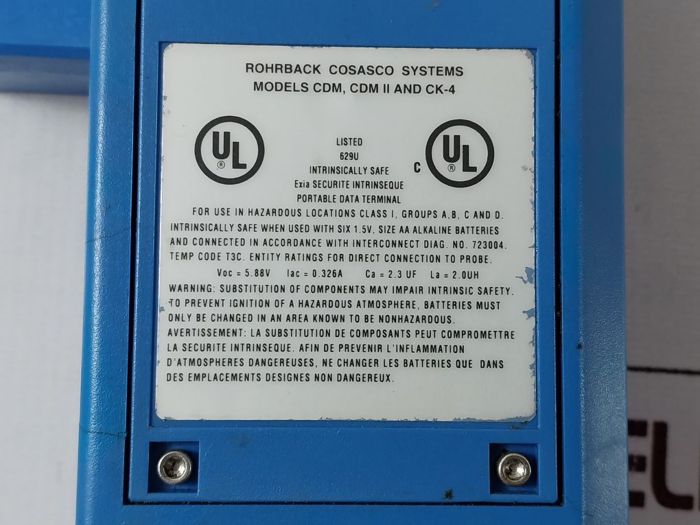 Rohrback Cosasco Systems Ck-4 Corrosometer