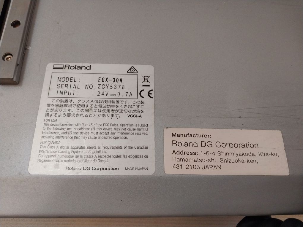 Roland Egx-30A Desktop Engraver Switching Adapter Sa165L-24U Set