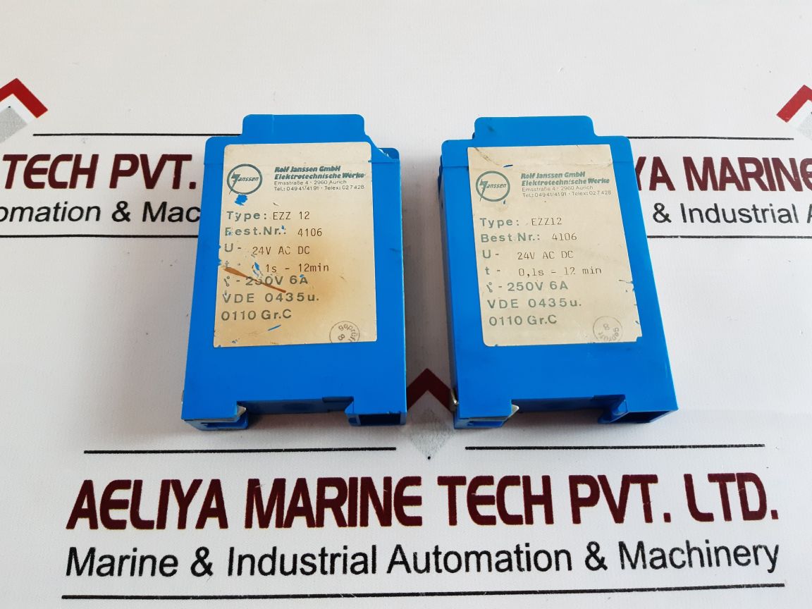 Rolf Janssen Ezz12 Time Delay Relay, T – 0,1S- 12 Min