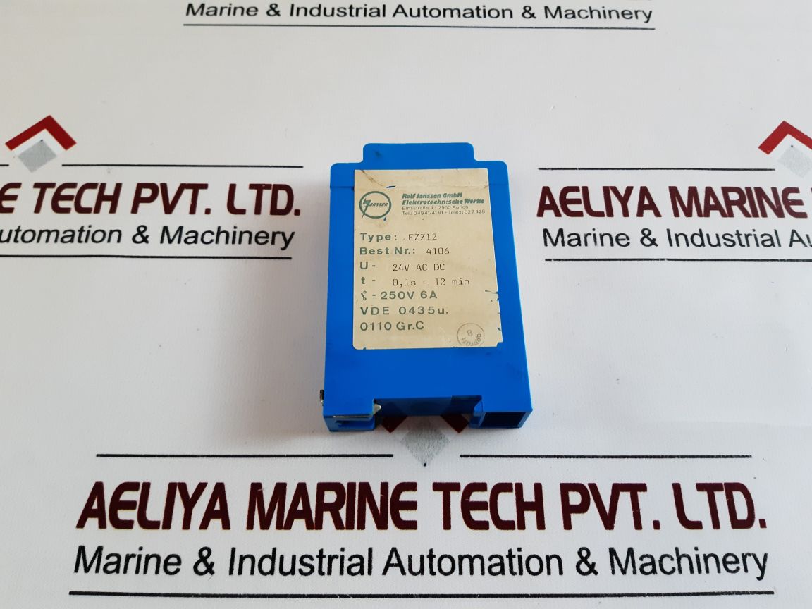 Rolf Janssen Ezz12 Time Delay Relay, T – 0,1S- 12 Min